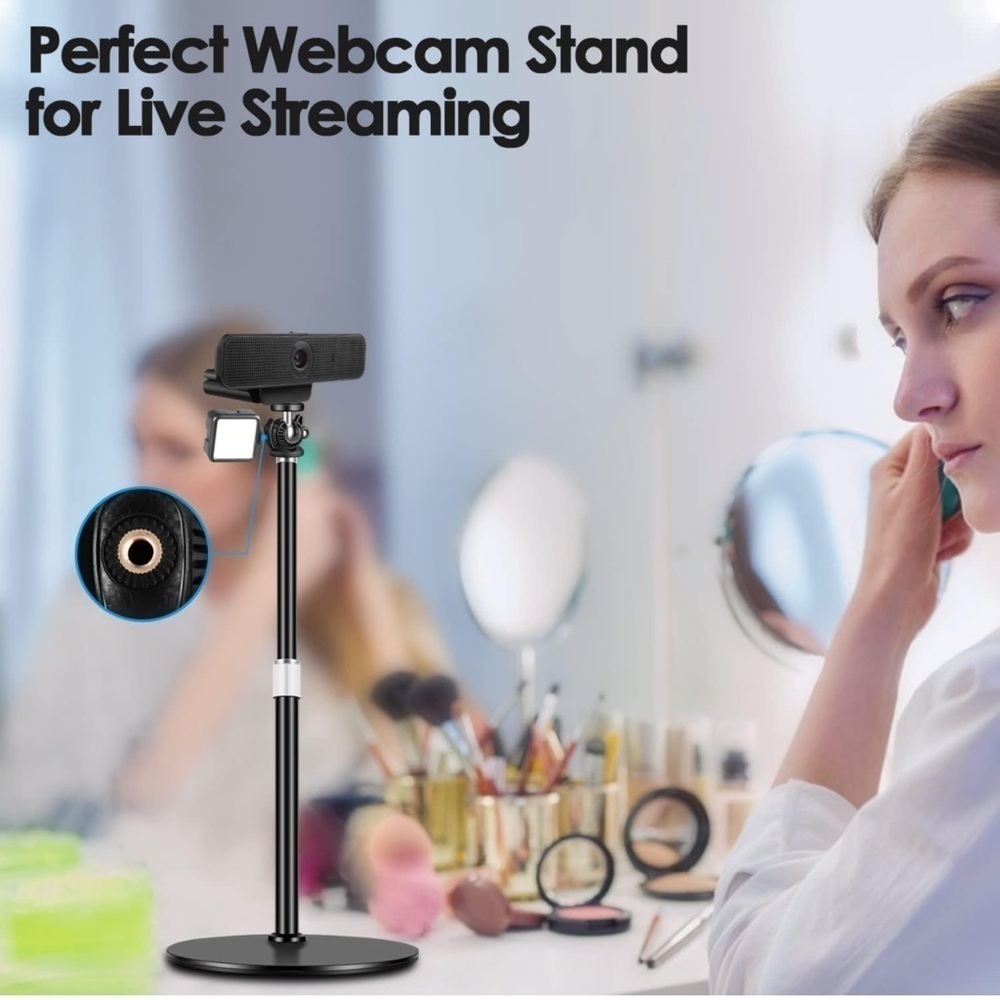 Webcam Tripod Stand for Desk:Logitech Brio | C920 | C922 Height/Angle Adjustable - Picture 6 of 10